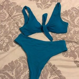 Cheeky blue bikini